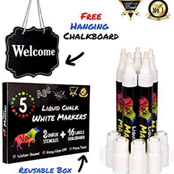 *NEW* Serving Table Lot - Cake servers, Mini Chalkboards, Liquid Chalk Markers - Picture 7 of 11